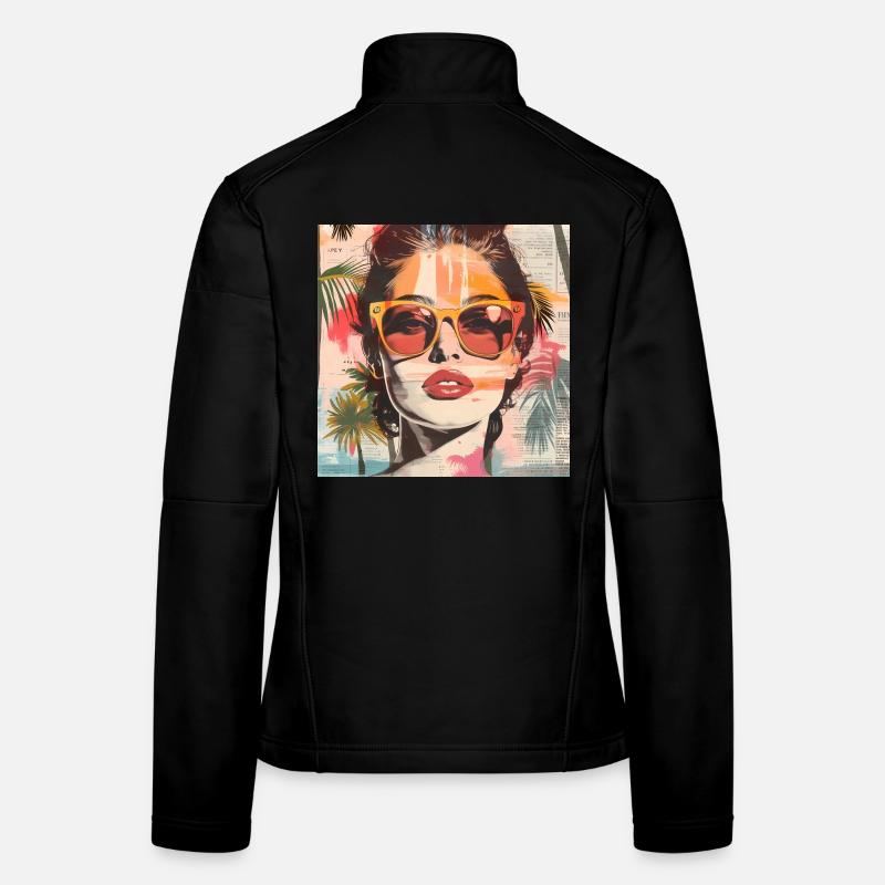 Sommer-Portrait - Frauen Softshelljacke - Schwarz