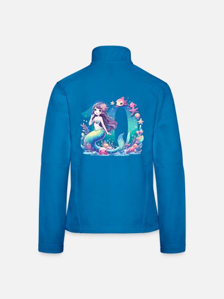10 Years Mermaid Sweet Birthday Gift - Women's Softshell Jacket - black - Back