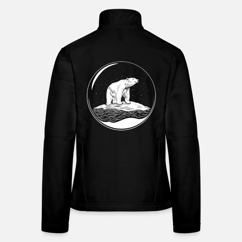 Eisbär auf Eisscholle Save the polarbear Frauen Softshelljacke