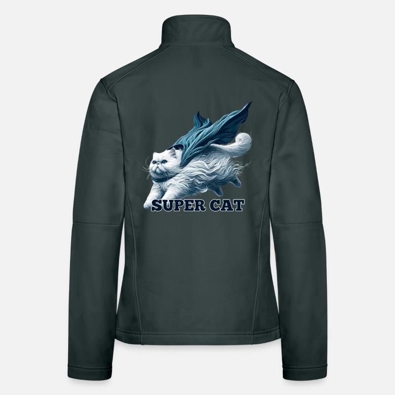 Super chat persan blanc chat persan cadeau Veste en tissu softshell Femme