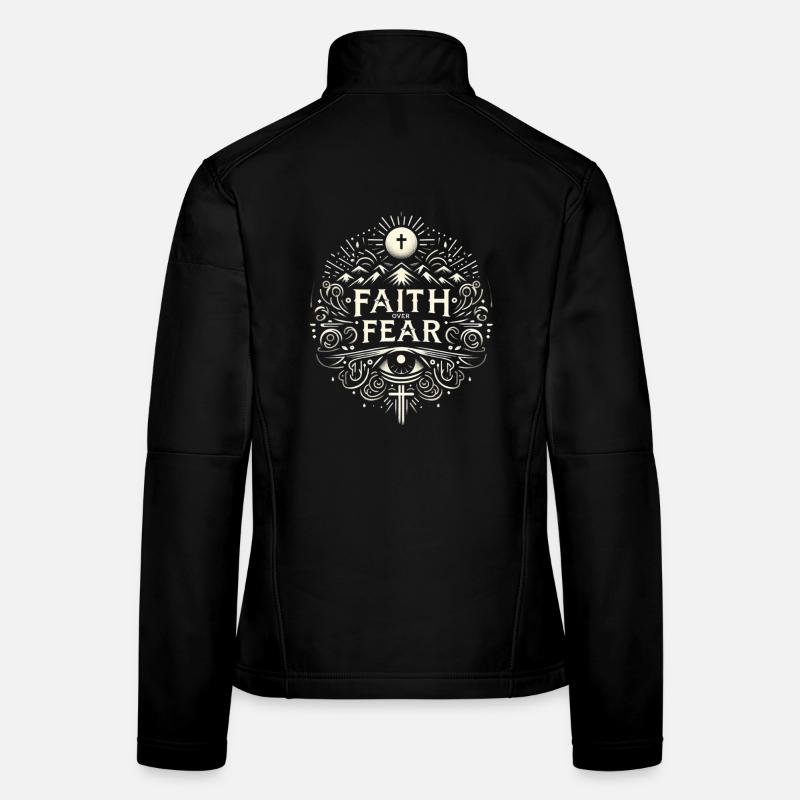 La croyance avant la peur Motif Veste en tissu softshell Femme