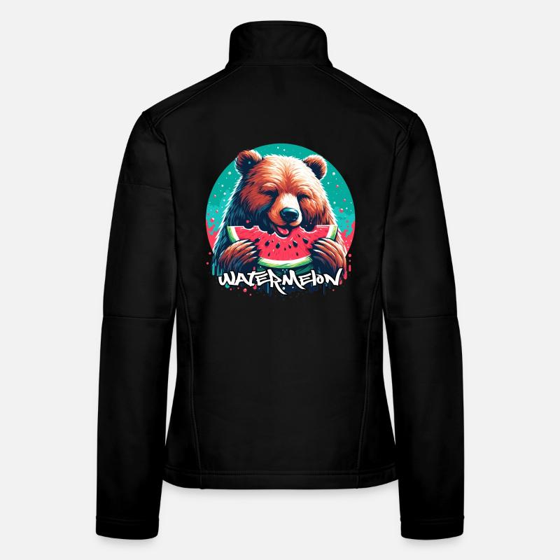 Pastèque ours cadeau délicieux Veste en tissu softshell Femme