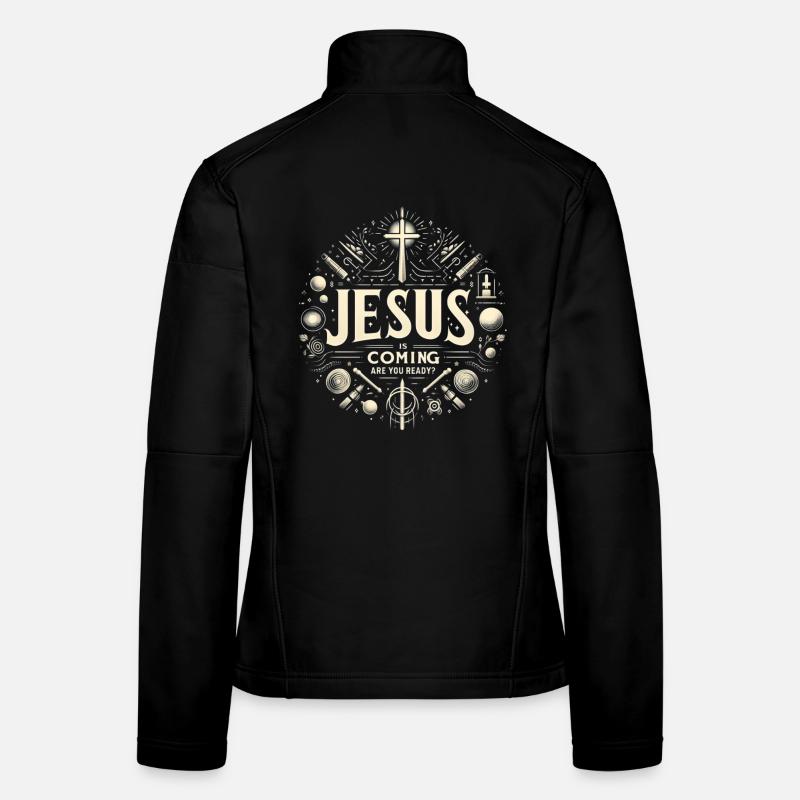 Jesus kommt bald Bist du bereit Frauen Softshelljacke