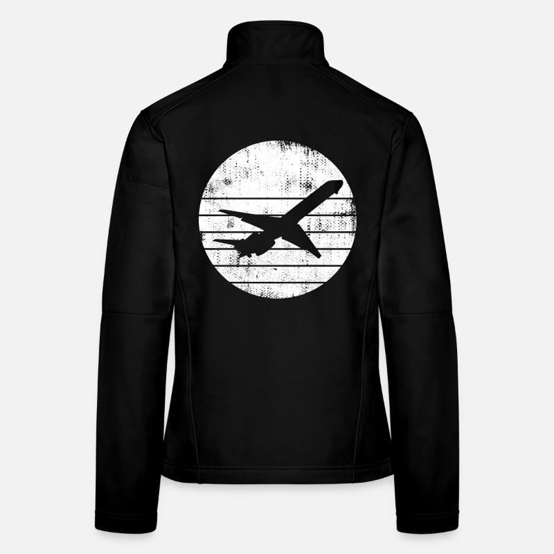 Airplane Drawing Women's Softshell Jacket