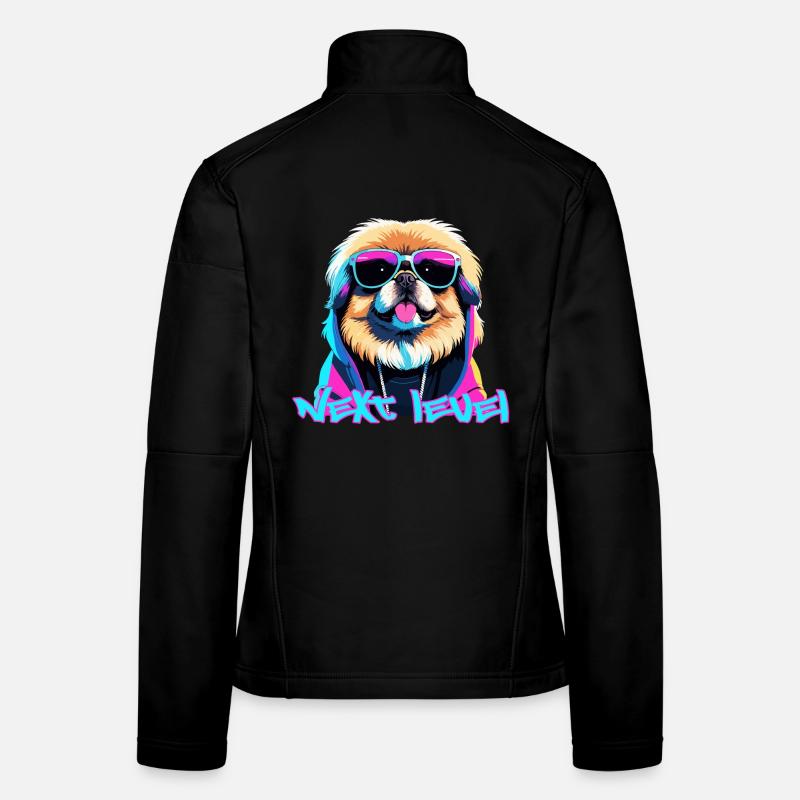 Pekingese Next Level Löwenhund Hund Geschenk Frauen Softshelljacke
