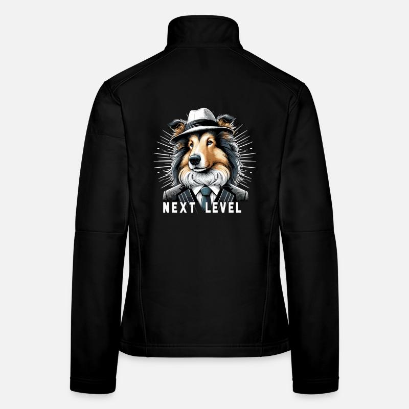 Collie Anzug schick Hund Hut Geschenk Frauen Softshelljacke