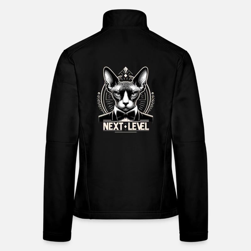 Sphynx Katze schick Anzug Smoking Level Geschenk Frauen Softshelljacke