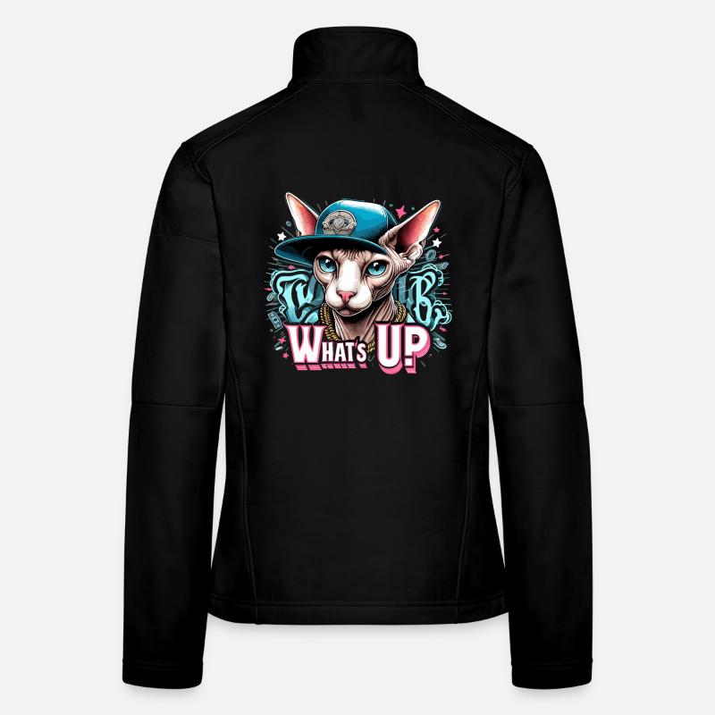 Sphynx Katze cool Was geht ab Hip Hop Geschenk Frauen Softshelljacke