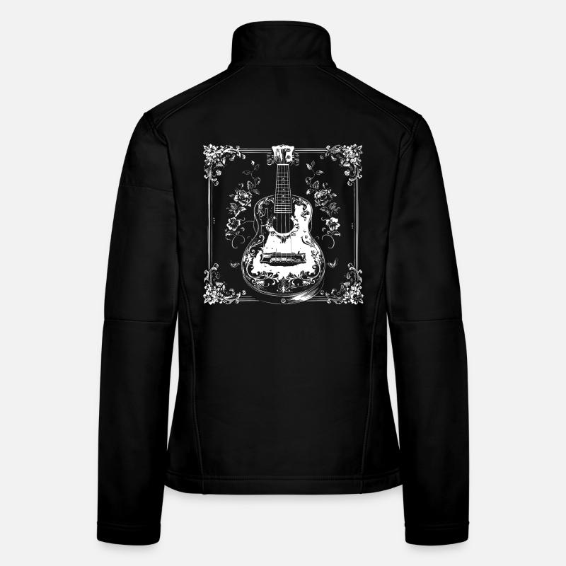 Ukulele Cartoon Women's Softshell Jacket