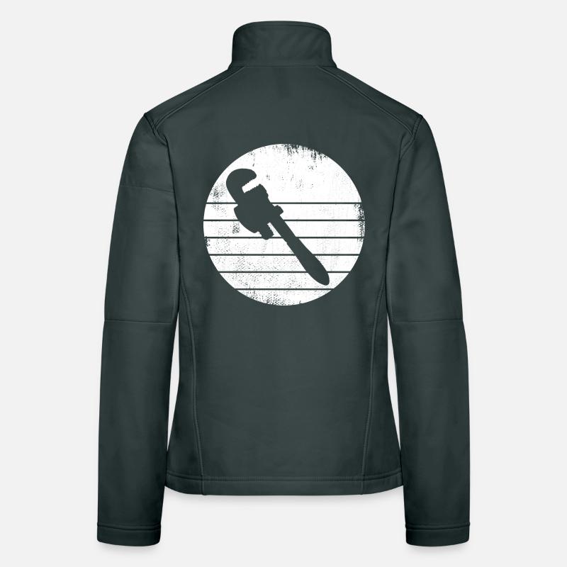 Pipe Wrench Drawing Women's Softshell Jacket