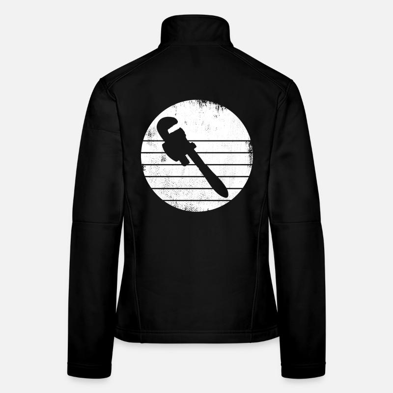 Dessin de clé à tube Veste en tissu softshell Femme