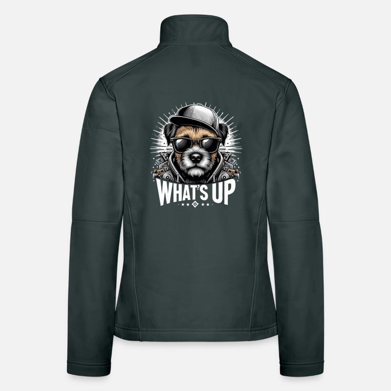 Border Terrier What’s Up Cappy Gift Veste en tissu softshell Femme