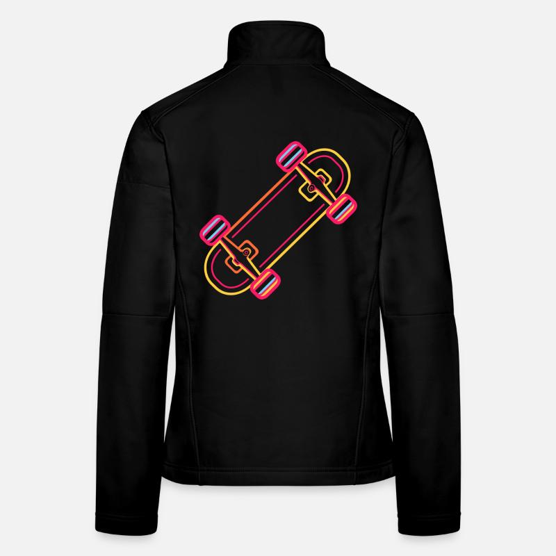 Skateboard Cartoon Look - Frauen Softshelljacke - Schwarz