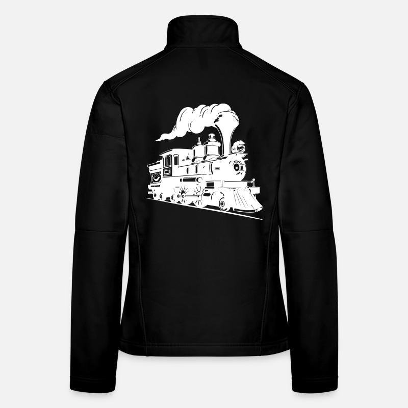Steam Locomotive Graphics Women's Softshell Jacket