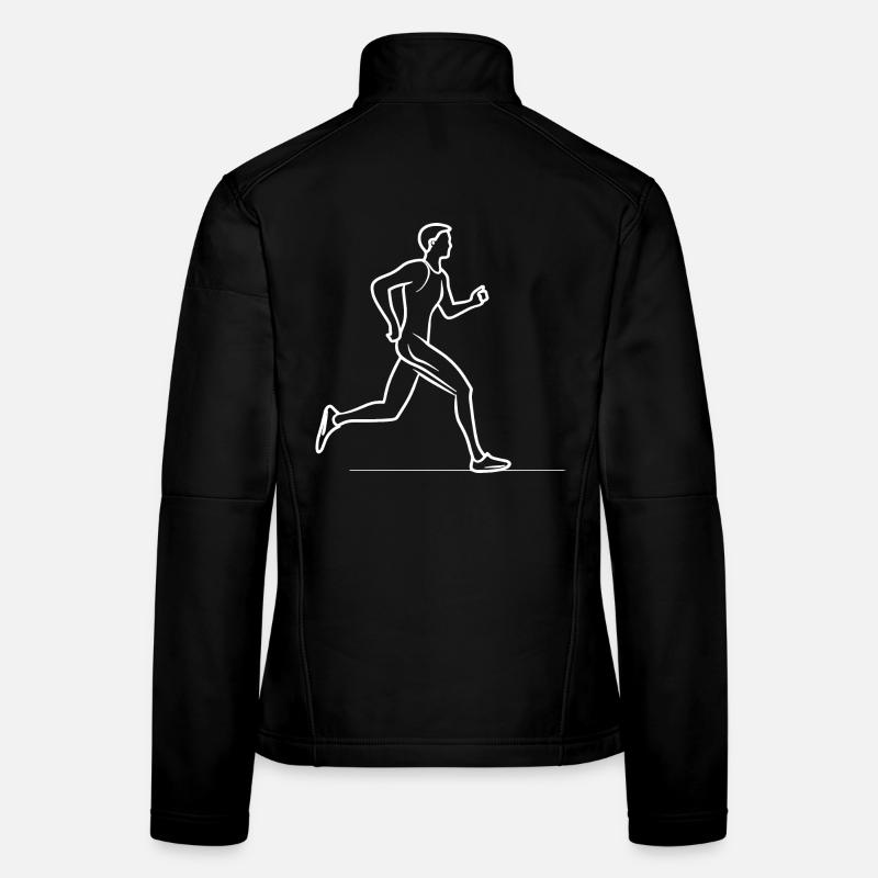 Jogger Skizze - Frauen Softshelljacke - Schwarz