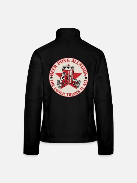 Beer Pong Allstars | Colors can be changed - Women's Softshell Jacket - black - Back