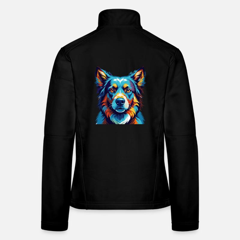 Argentino Hunderasse Bunte Karikatur Kawaii Frauen Softshelljacke