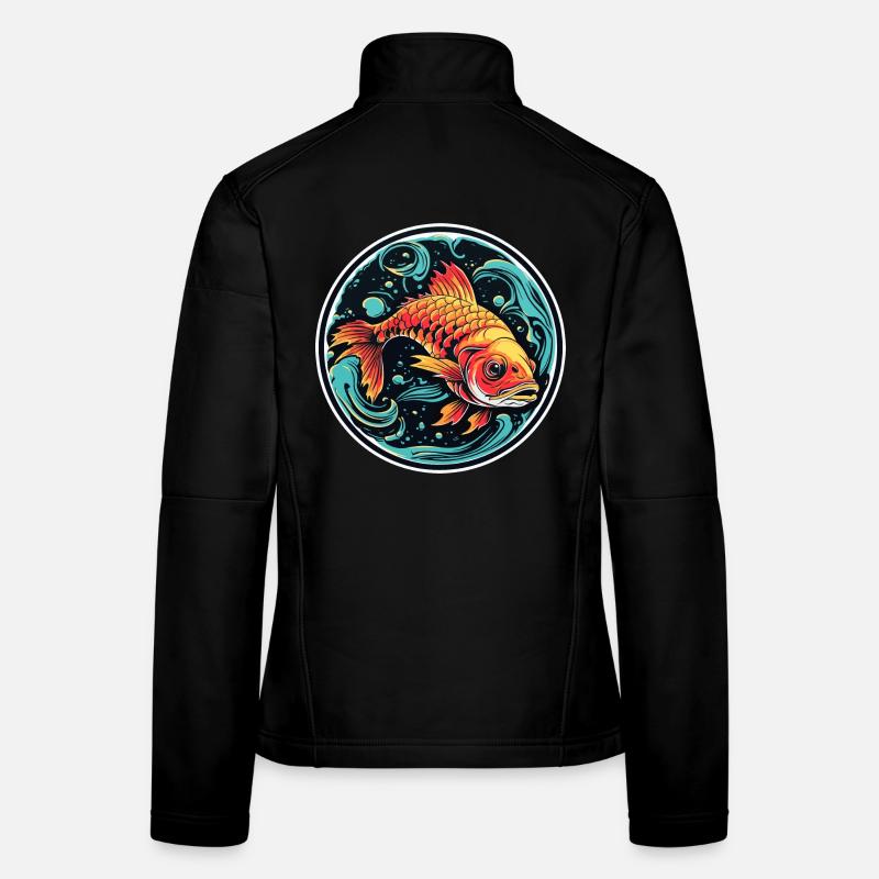 Fisch Illustration Frauen Softshelljacke