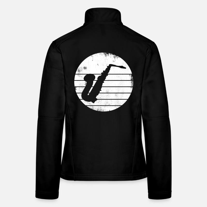Saxophon Zeichnung Frauen Softshelljacke