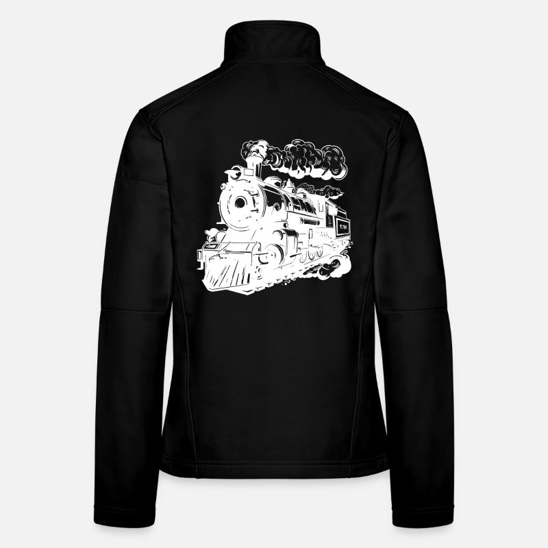 Graphisme de locomotive Veste en tissu softshell Femme