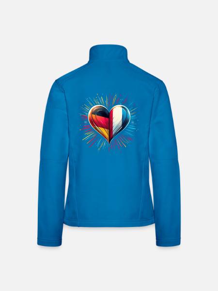 L’Allemagne aime la France, l’amitié franco-allemande - Veste en tissu softshell Femme - noir - Dos