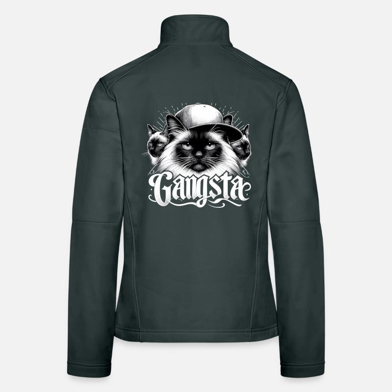 Chat Sacré de Birmanie Chat de Birmanie Trio Gangsta Gesche Veste en tissu softshell Femme