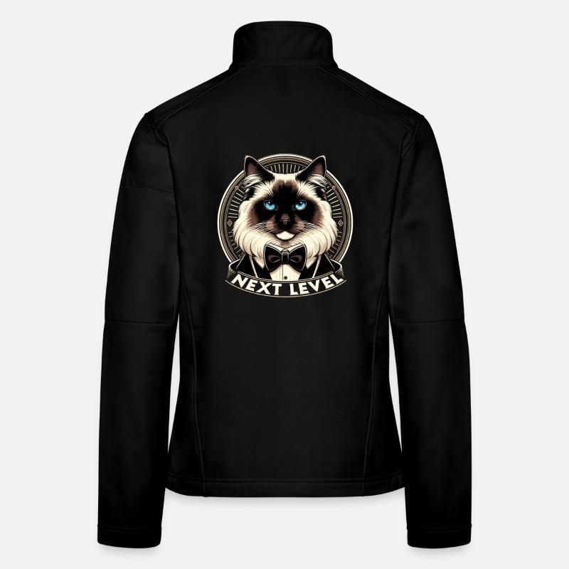 Chat Sacré de Birmanie Chat de Birmanie Cadeau de smoking Veste en tissu softshell Femme