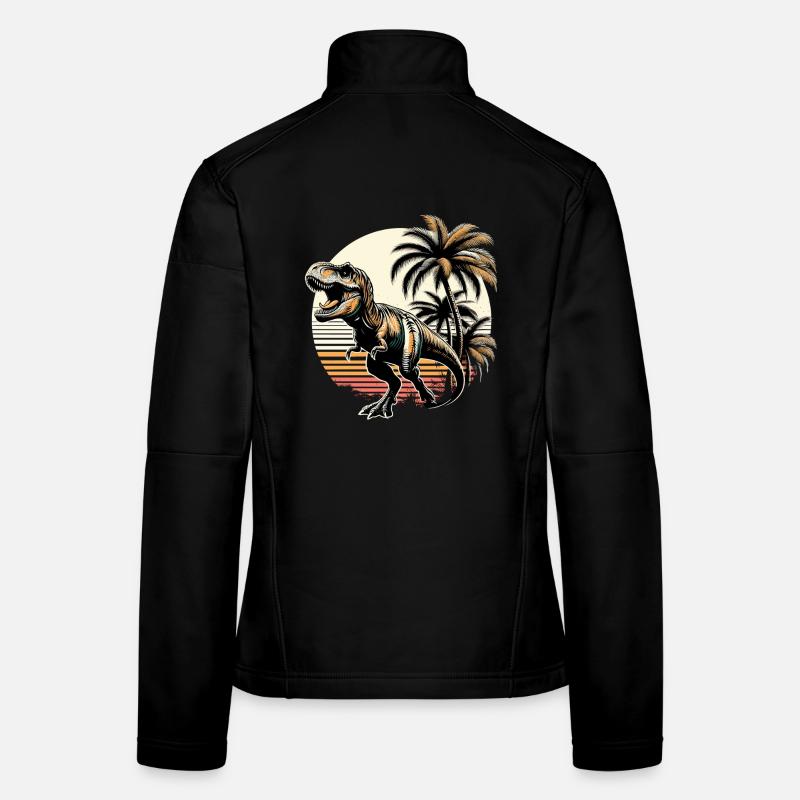 Roaring T-Rex Dinosaur Gift Women's Softshell Jacket