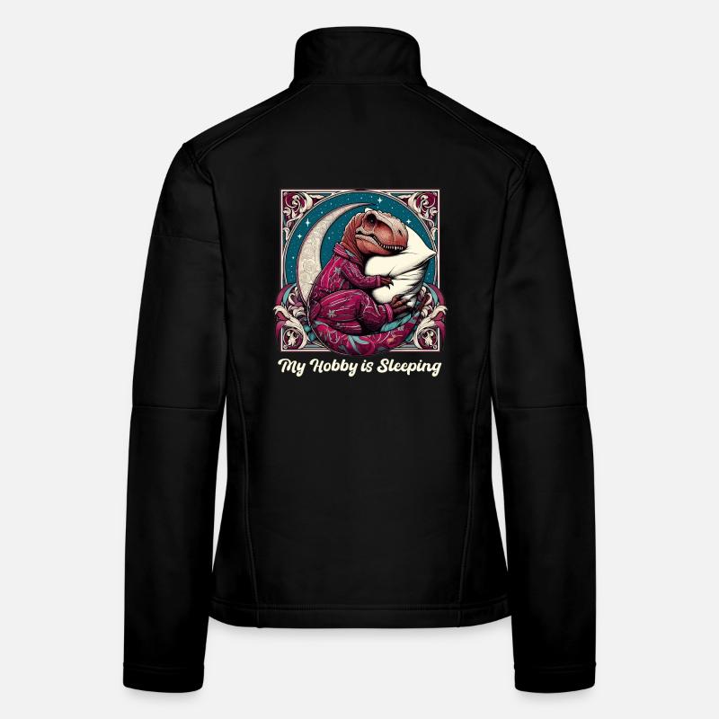 T-Rex Sleeping Hobby Gift Women's Softshell Jacket