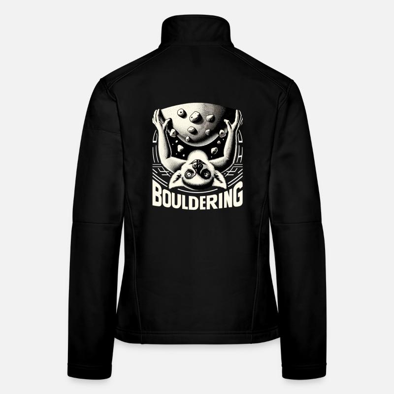 Bouldern Lemur Klettern Geschenk Frauen Softshelljacke