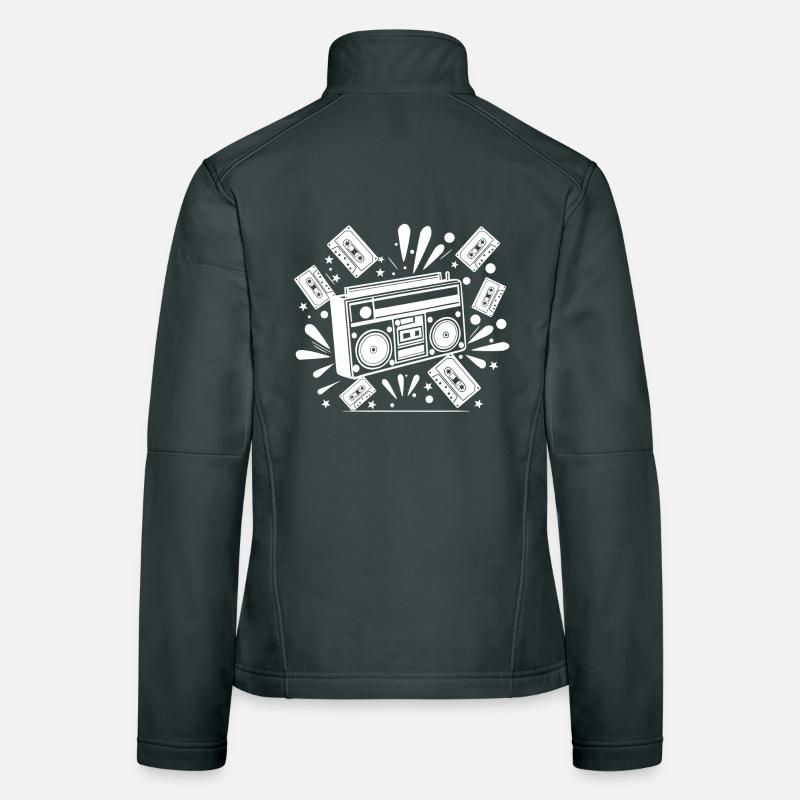 Ghettoblaster, Musik, Nostalgie Frauen Softshelljacke