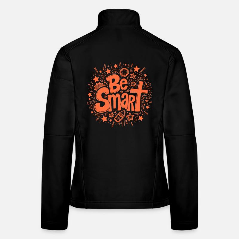 Sei schlau: Motivierende Doodle-Kunst Frauen Softshelljacke