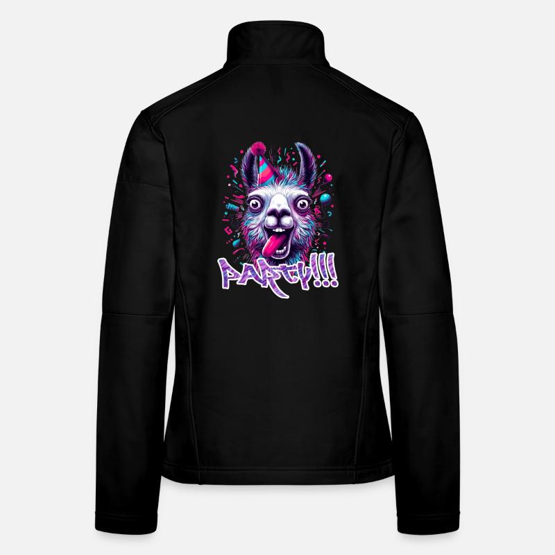 Party Lama feiern Geschenk Frauen Softshelljacke