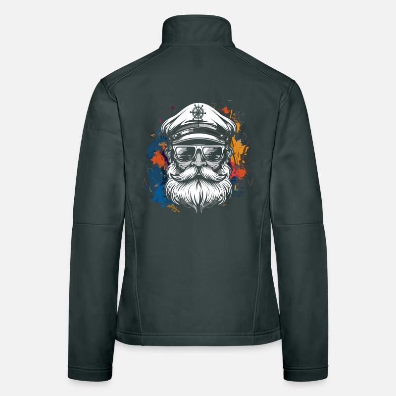 Sailing Captain Sketch Women's Softshell Jacket