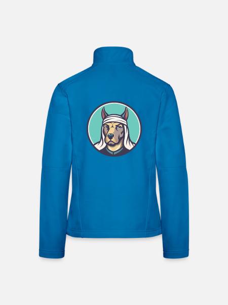 Bulle Arabischer Hund Rasse Karikatur Kawaii Clipart Tier - Frauen Softshelljacke - Schwarz - Hinten