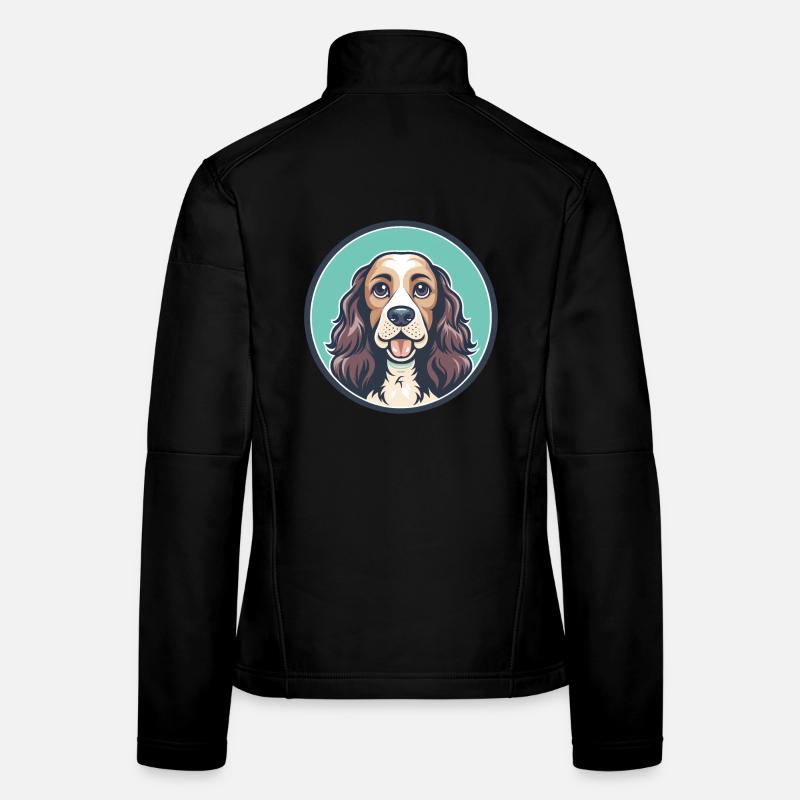 Englischer Cocker Spaniel Hunderasse Karikatur Kawaii Frauen Softshelljacke