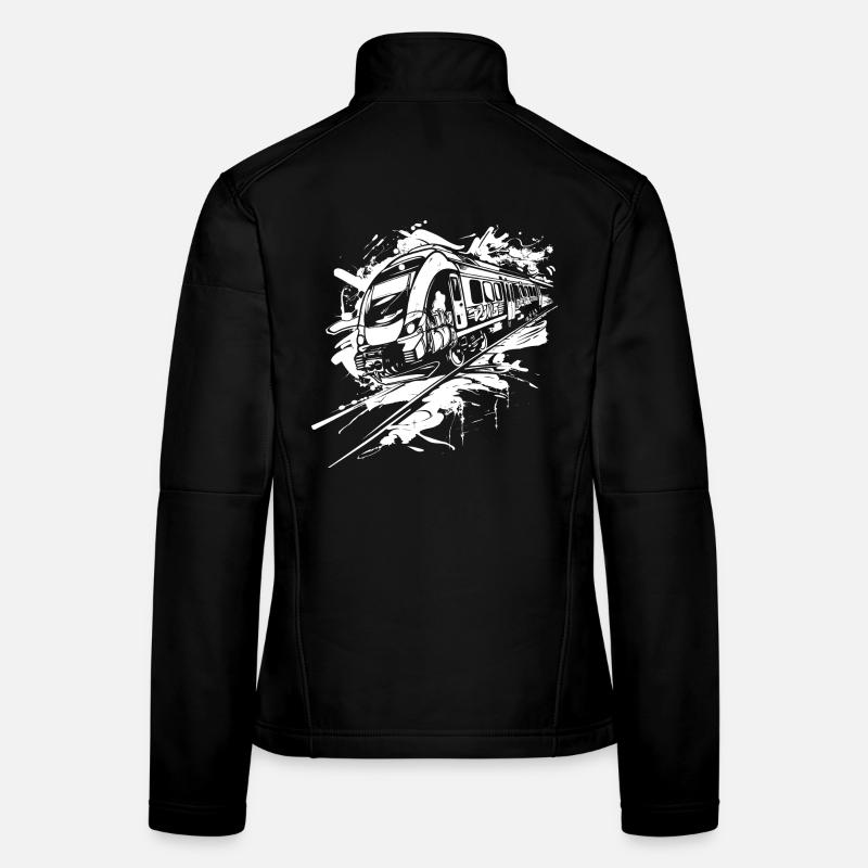 Train Graffiti Veste en tissu softshell Femme