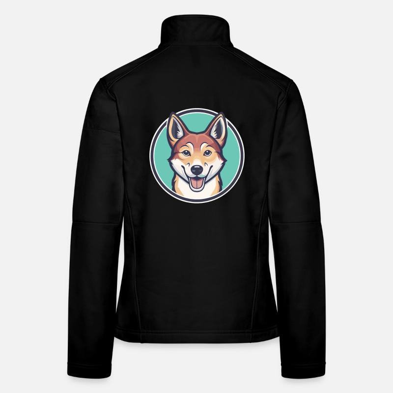 Neuguinea Singende Hunderasse Karikatur Kawaii Frauen Softshelljacke