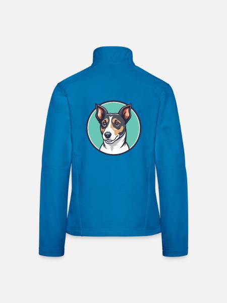 Tenterfield Terrier Hunderasse Lustiger Cartoon Kawaii - Frauen Softshelljacke - Schwarz - Hinten