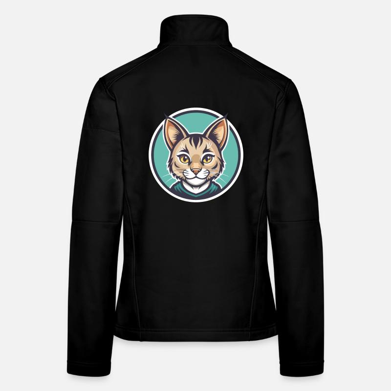 Pixie Bob Chat Race Dessin animé Kawaii Animal Pet Veste en tissu softshell Femme