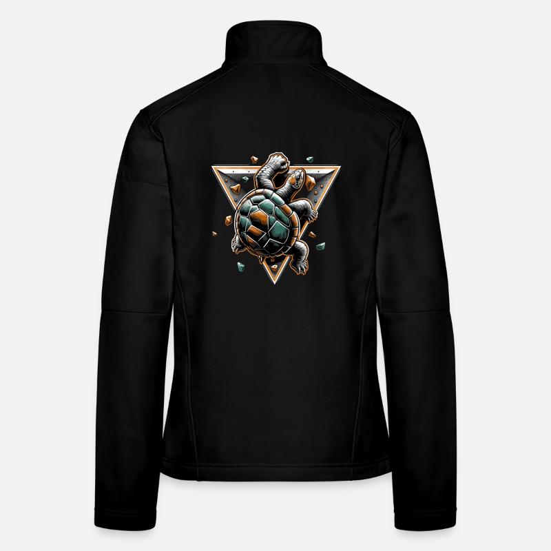 Bouldern Schildkröte Klettern Geschenk Frauen Softshelljacke