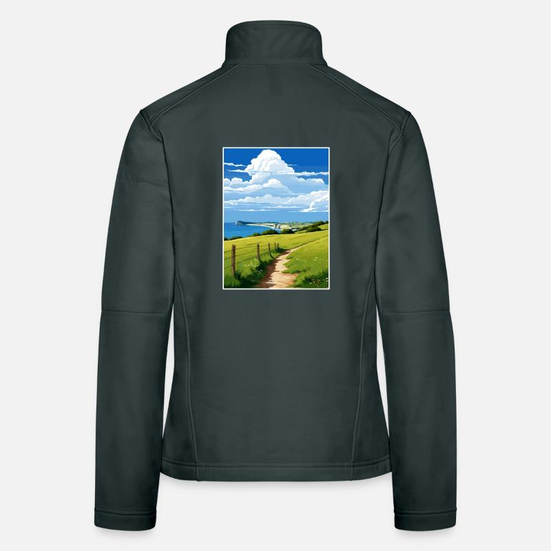 Île de Wight Aonb Voyage Affiche Peinture Souvenir WP Veste en tissu softshell Femme