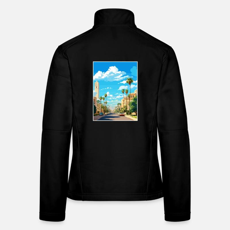 Casablanca Marokko Reiseposter Souvenir Farbe WP Frauen Softshelljacke