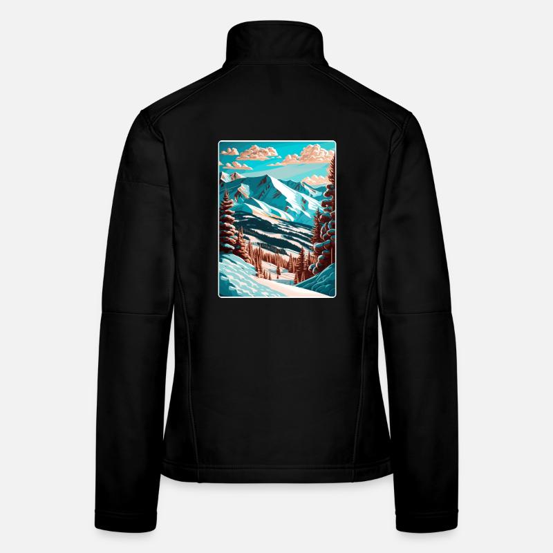 Copper Mountain Colorado Affiche de voyage souvenir Veste en tissu softshell Femme