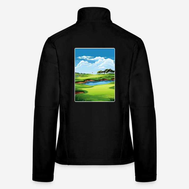 Harbor Town Golf Links Club Course Affiche de voyage Veste en tissu softshell Femme