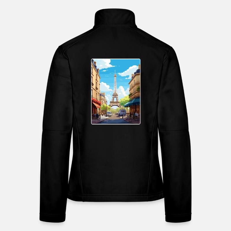 Paris Frankreich Reise Poster Souvenir Postkarte Farbe Frauen Softshelljacke
