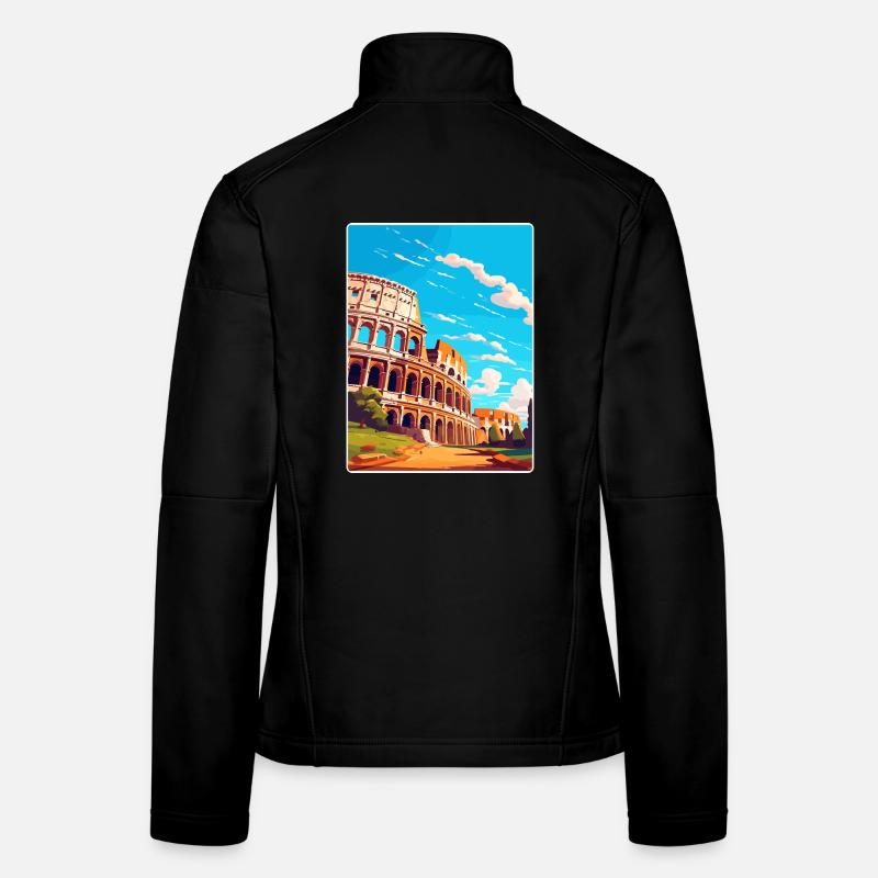 Rom Italien Reise Poster Souvenir Postkarte Farbe Frauen Softshelljacke