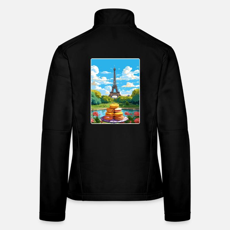 Paris Frankreich Reise Poster Souvenir Postkarte Farbe Frauen Softshelljacke