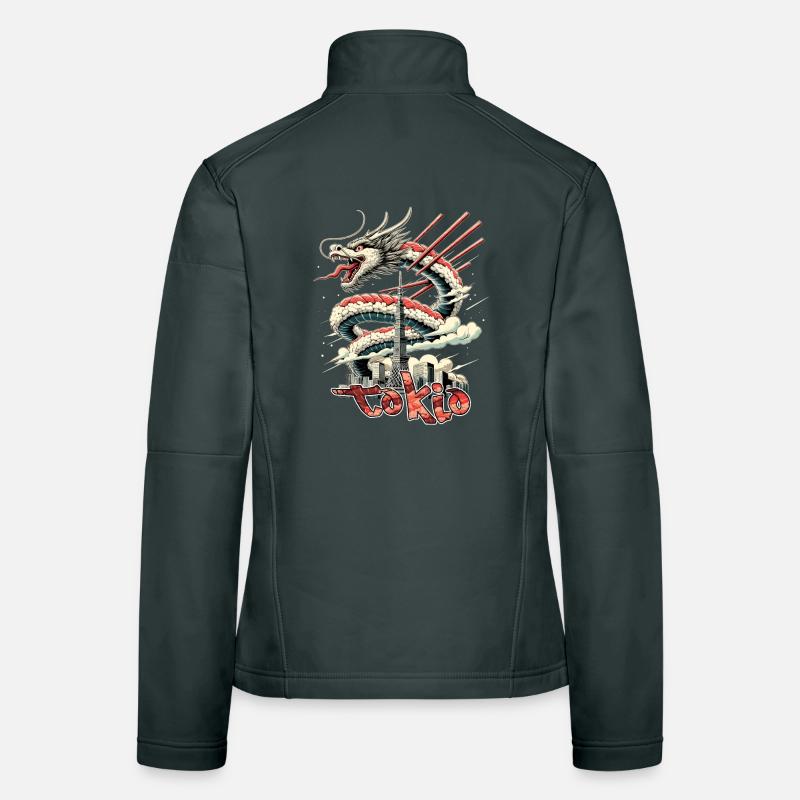Sushi Drache Tokio Geschenk Frauen Softshelljacke