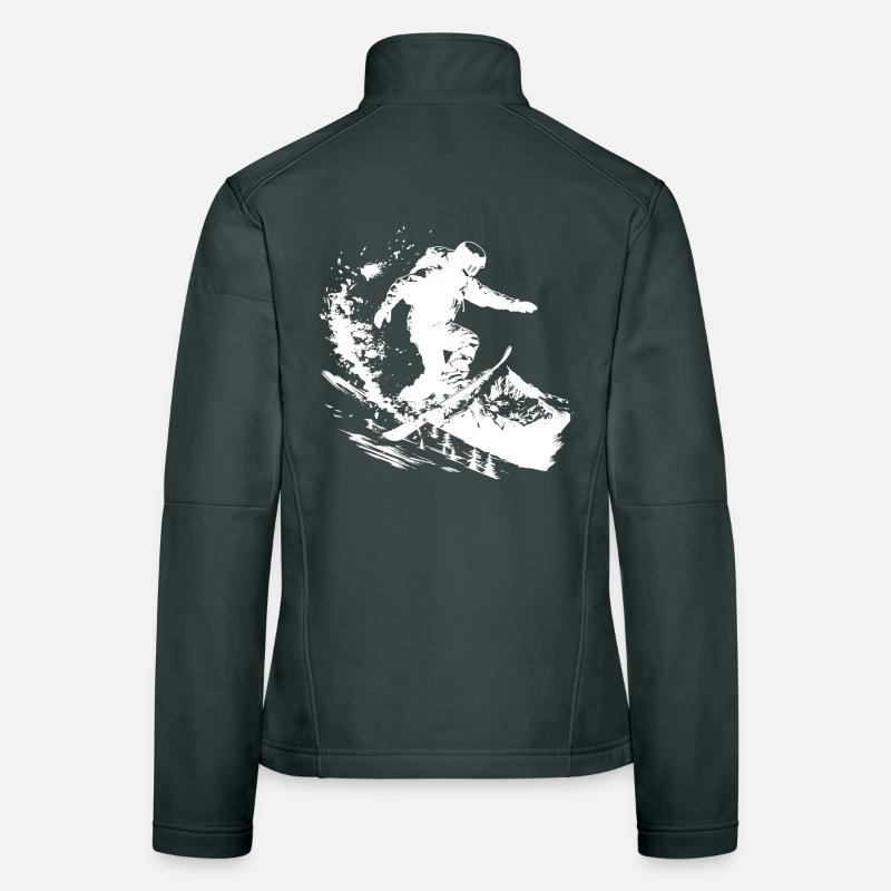 Dessin de snowboarder Veste en tissu softshell Femme